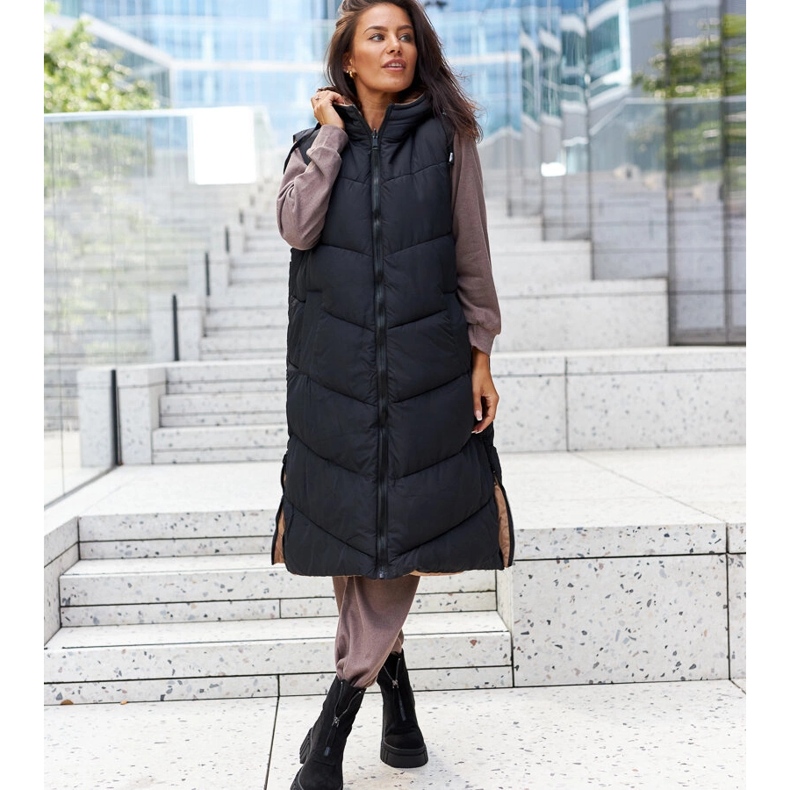 Schwarze isolierte Stiefeletten mit Azzurra-Reißverschluss 1