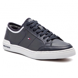 Tommy Hilfiger Core Corporate Leather Sneaker M Schuhe FM0FM00552-403 blau 1