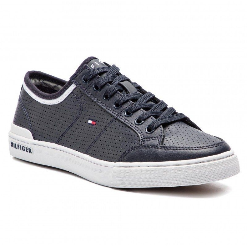 Tommy Hilfiger Core Corporate Leather Sneaker M Schuhe FM0FM00552-403 blau 1