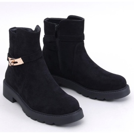 Flache Stiefeletten aus schwarzem Wildleder von Drapers 1