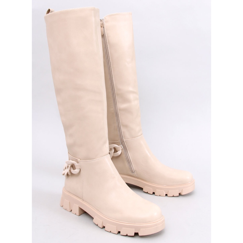 Damenstiefel mit Kette Guest Beige 1