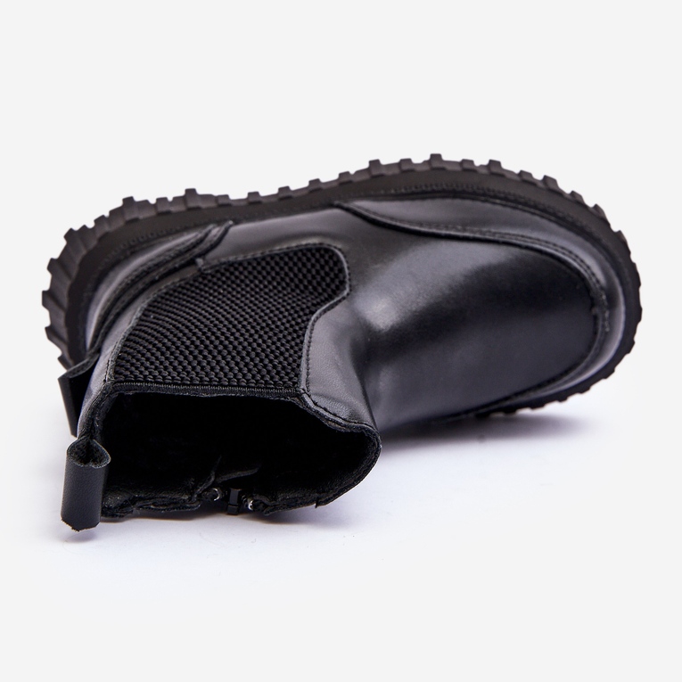 Warme Reißverschlussstiefel für Kinder in Schwarz Jolynn 1