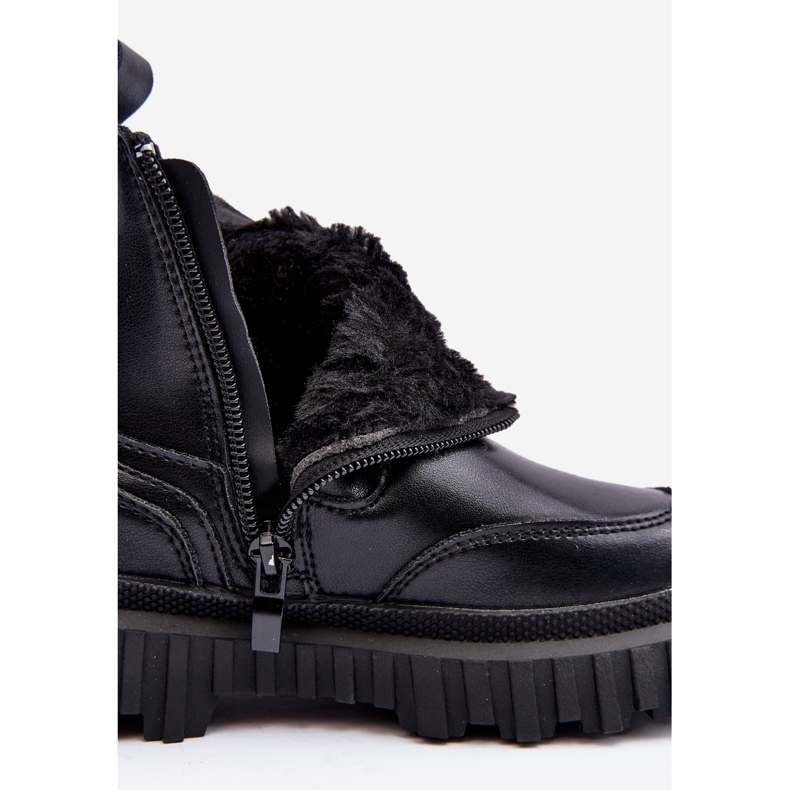 Warme Reißverschlussstiefel für Kinder in Schwarz Jolynn 2