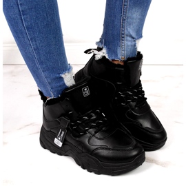 News Isolierte Damen-Sneaker, Schneestiefel, Schwarz 4