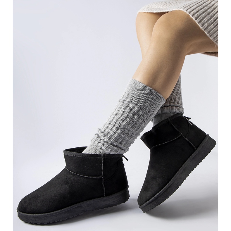 Guglielma schwarze isolierte kurze Schneestiefel 1