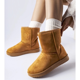 Karamellisolierte klassische Libero-Schneestiefel braun 1