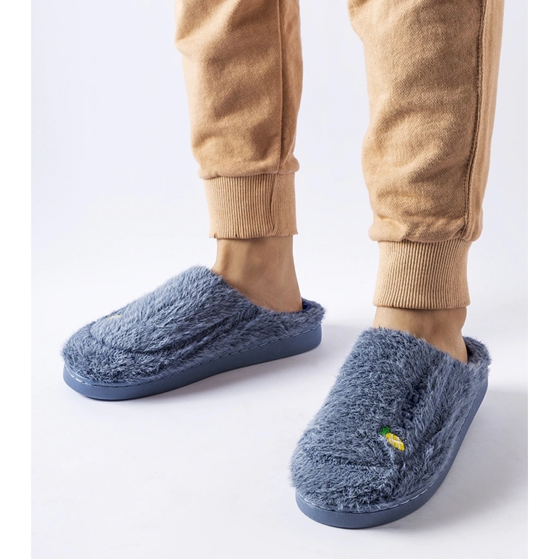 Marineblaue Collinsville-Hausschuhe 1