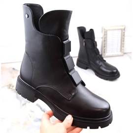 Schwarze isolierte Damen-Reißverschlussstiefel Filippo DBT4890 1