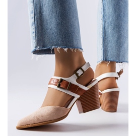 Beige Pumps mit Stiletto-Absatz von Hardouin 1