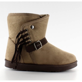 Damen-Emusy mit Fransen K1661504 Taupe beige 1