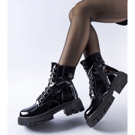 Schwarze, leicht isolierte Cunha-Stiefeletten aus Lack 1