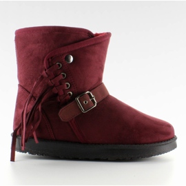 Damen Emusy mit Fransen K1661504 Burdeos rot 1