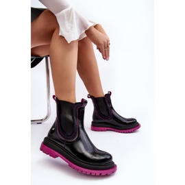 Damen-Chelsea-Stiefel aus Leder Maciejka 06199 Schwarz 1