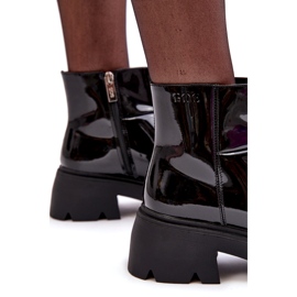 Damenstiefel aus Lackleder GOE MM2N4058 Schwarz 1