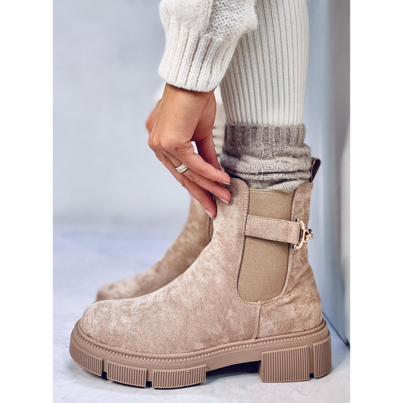 Chelsea-Stiefel für Damen Chance Khaki beige 1