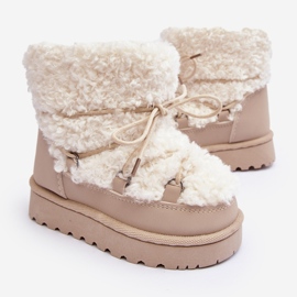 Warme Kinder-Schneestiefel, Beige, Asija 1