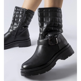 Schwarze gesteppte Stiefeletten von Bluffs 1