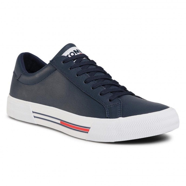 Tommy Hilfiger Tommy Jeans Essential Leather Sneaker M EM0EM00567-C87 Schuhe blau 1