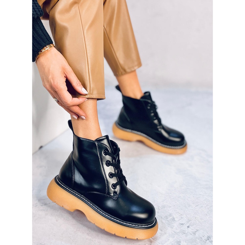 Gaia BLACK+Y Bovver-Stiefel schwarz 1