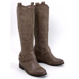 Watson Khaki-Stiefel mit verstecktem Keilabsatz beige 1