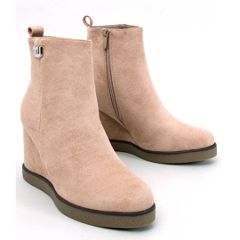 Rochelle Khaki-Keilstiefeletten beige 1