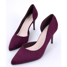 Samira Wine Wildleder-Heels mit Ausschnitten lila 1