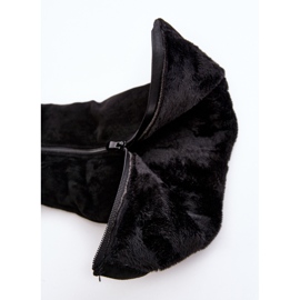 Damen-Wildlederstiefel auf der S.Barski-Plattform, Schwarz 1