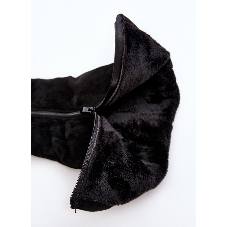 Damen-Wildlederstiefel auf der S.Barski-Plattform, Schwarz 1