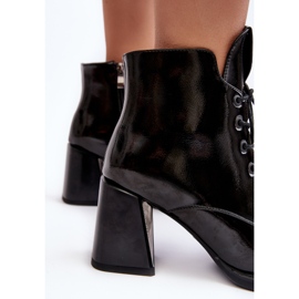 S.Barski Damen-Schnürstiefel D&amp;A CR8163 Schwarz 10