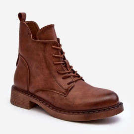 Klassische flache Damenstiefel Braun Ballisa 2