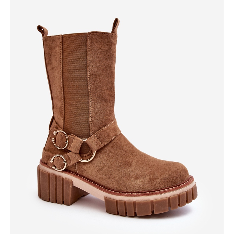 Camel Brinnon Wildleder-isolierte Arbeitsstiefel für Damen braun 2