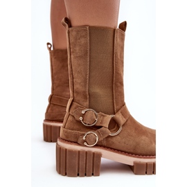 Camel Brinnon Wildleder-isolierte Arbeitsstiefel für Damen braun 1