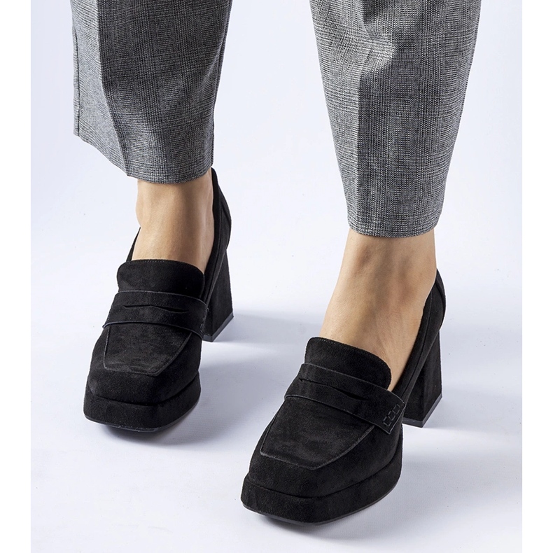 Schwarze Solaine-Pumps mit hohem Absatz 1