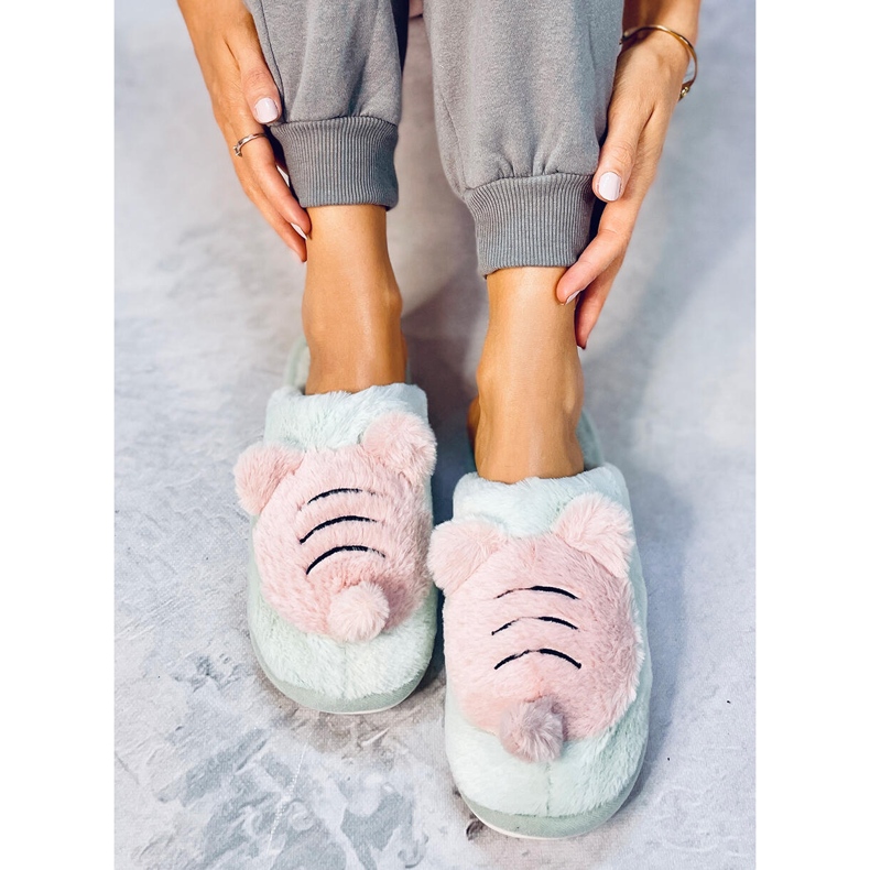 Damenhausschuhe Pearl Mint grün 1