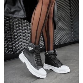 Schwarze Bolman-Sneaker mit hohem Plateau 2