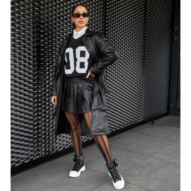 Schwarze Bolman-Sneaker mit hohem Plateau 1