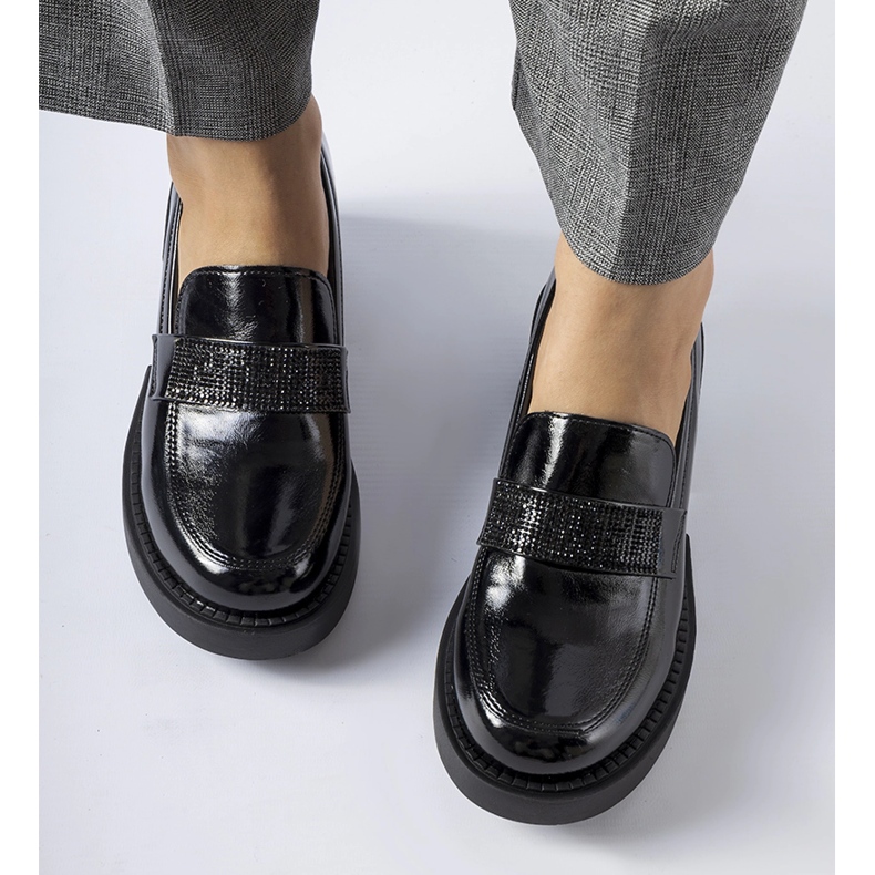 Schwarze Lackpumps mit Harrisburg-Absatz 1