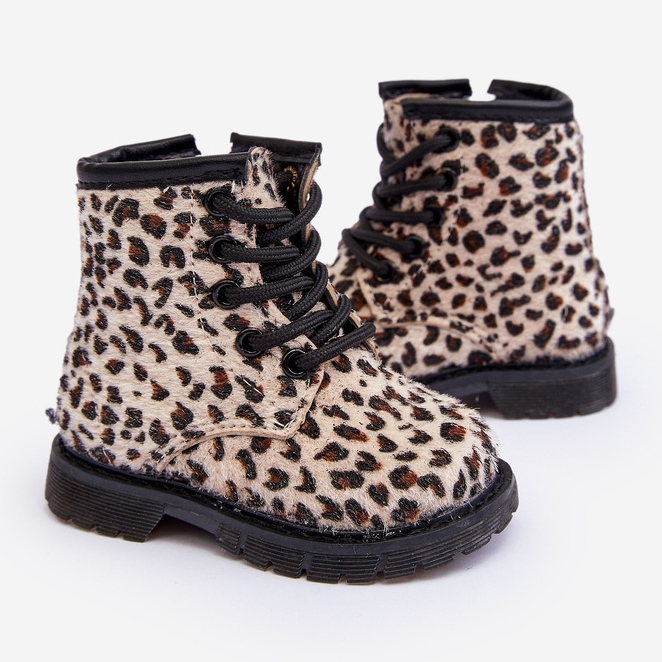 Isolierte Kinderstiefel mit Reißverschluss, Beige Goopy 1