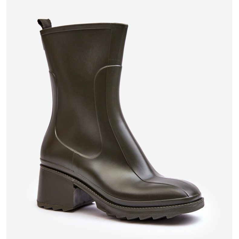 Matte Galoschen-Stiefeletten für Damen, dunkelgrün, Bertaida 2