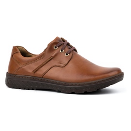 KOMODO Herren Lederschuhe lässig 923K Brown braun 2