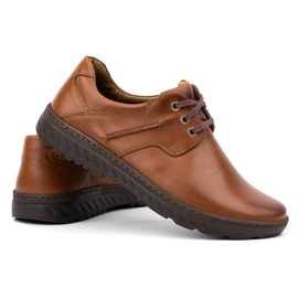 KOMODO Herren Lederschuhe lässig 923K Brown braun 3