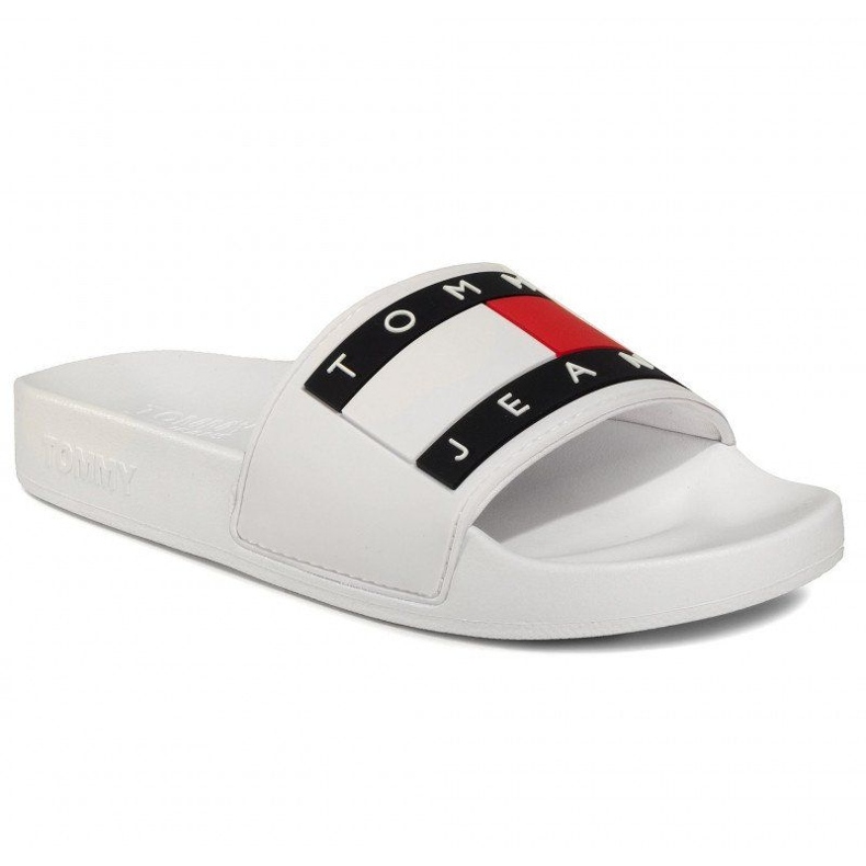 Tommy Hilfiger Tommy Jeans Flag Pool Slide W EN0EN00474-YBS Flip-Flops weiß 1