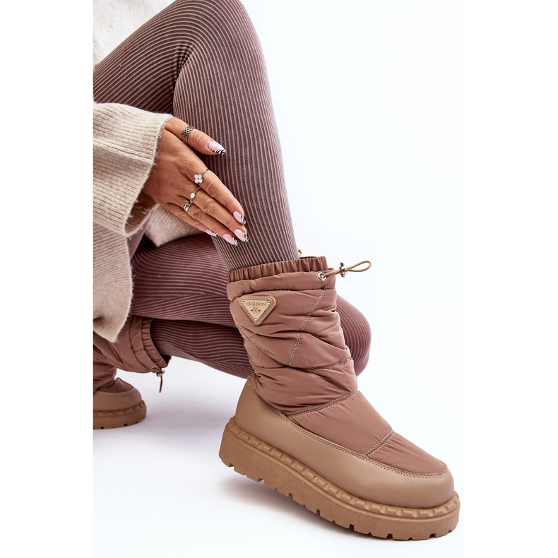Damen-Schneestiefel mit dicker Sohle, dunkelbeige Lureta 1