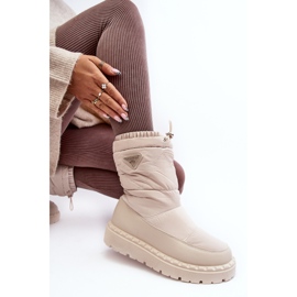 Damen-Schneestiefel mit dicker Sohle, hellbeige Lureta 1