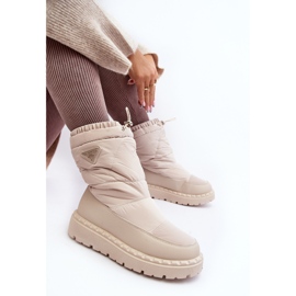 Damen-Schneestiefel mit dicker Sohle, hellbeige Lureta 2