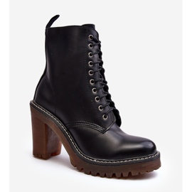 Damen-Schnürstiefeletten Schwarz Arove 2