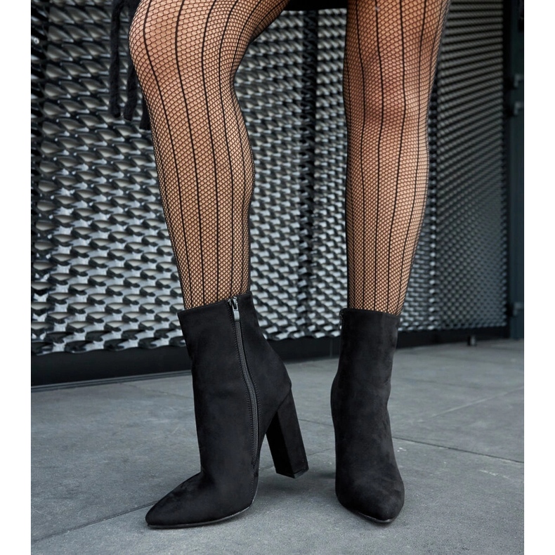 Schwarze Borgetto-Stiefeletten aus Öko-Wildleder 1