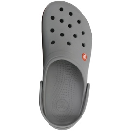Crocs Crocband Clog Herrenclogs grau und orange 11016 01U 2
