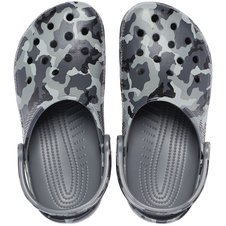 Crocs Classic Printed Camo Camo Clogs – Grau 206454 0IE 2
