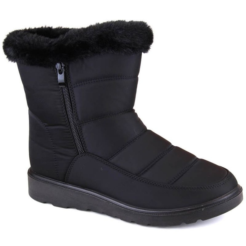 Potocki W WOL197 isolierte Schneestiefel mit Fell, schwarz 1